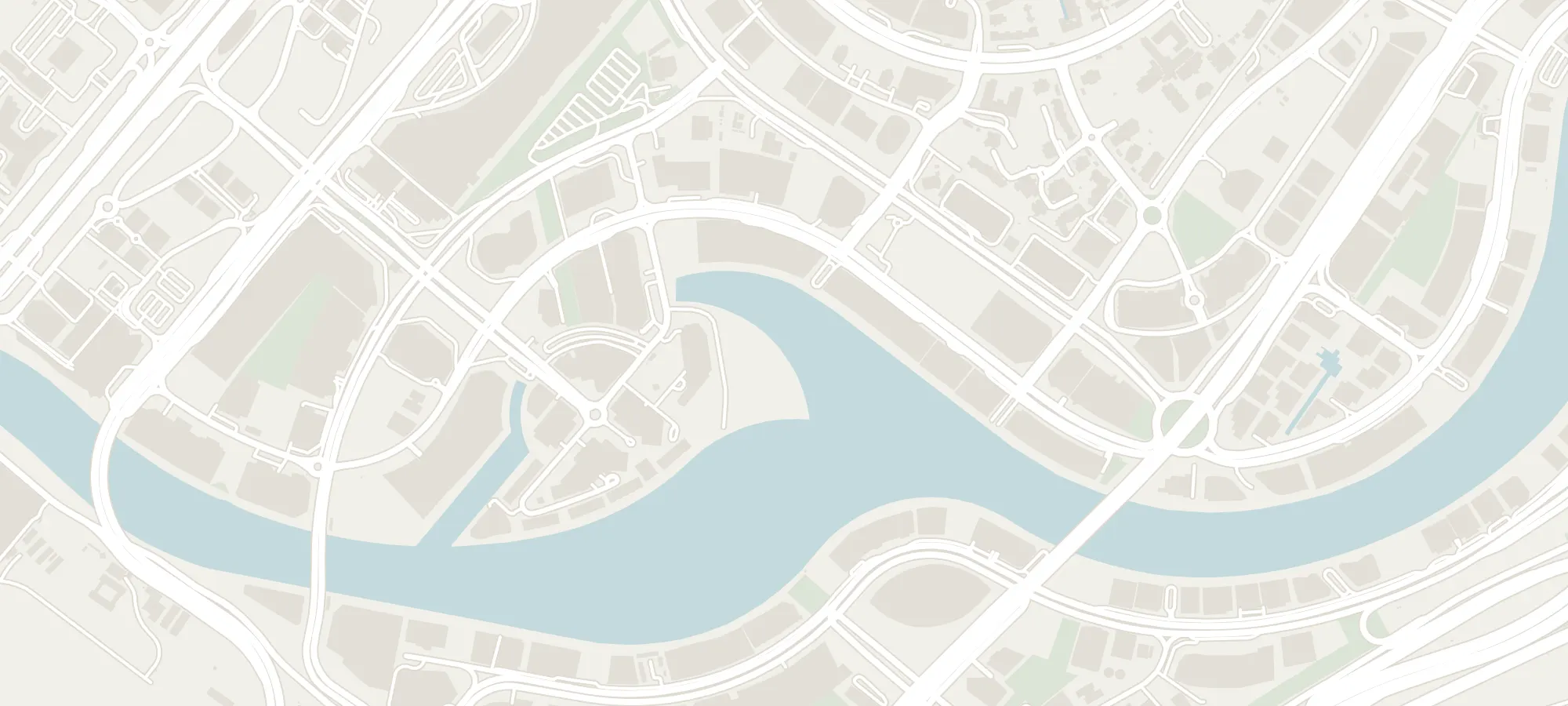Map of Business Bay, Dubai, with the Dubai Canal